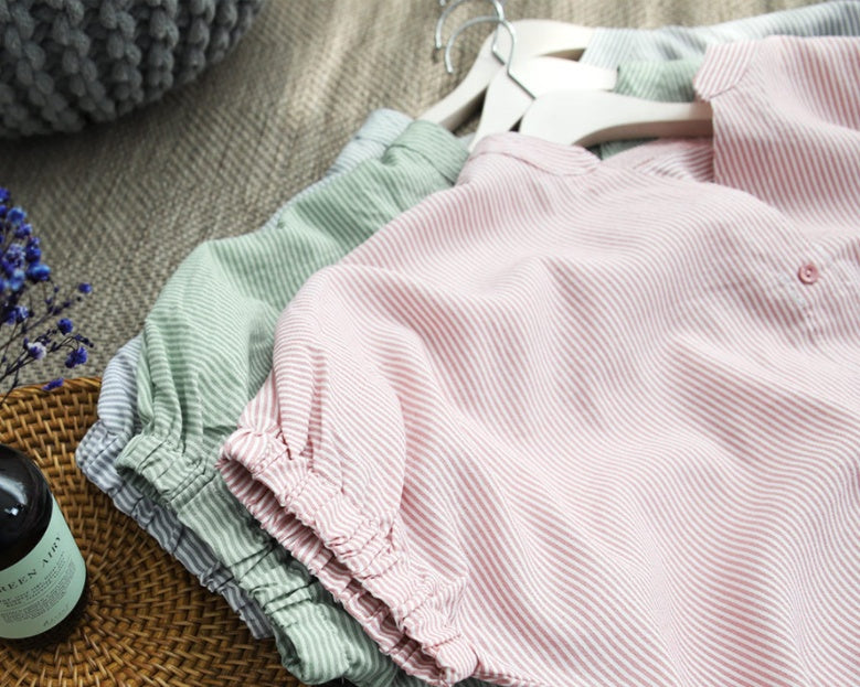 Women’s Loose Striped Raglan Sleeve Blouse