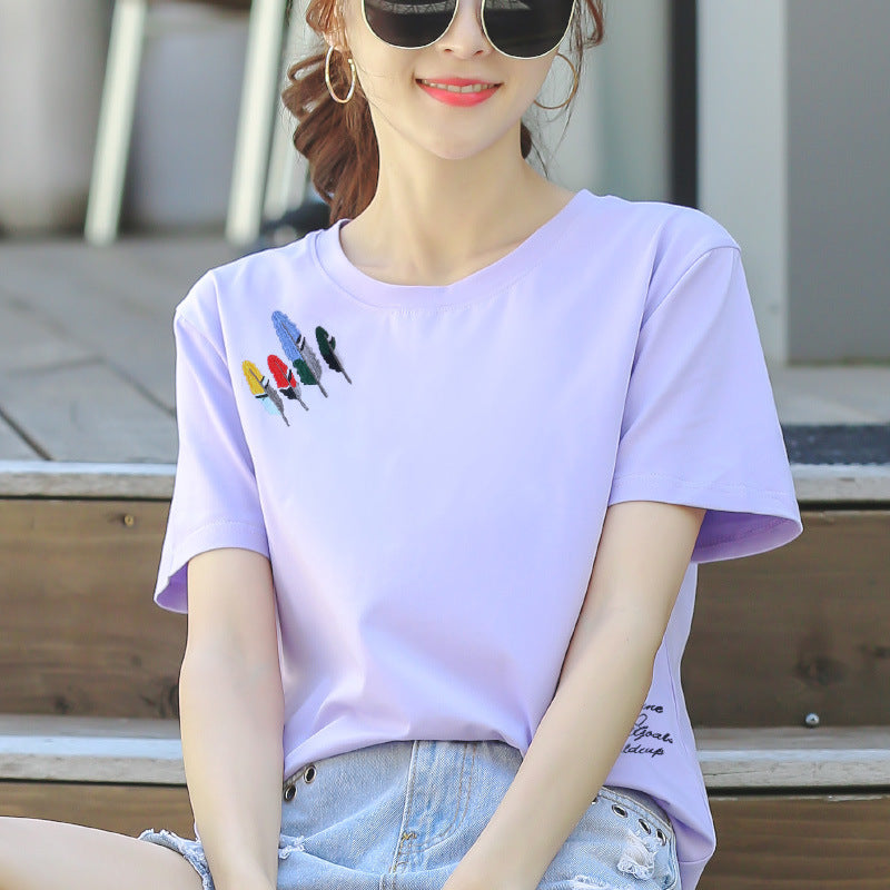 Women’s Loose Cotton Student T-Shirt