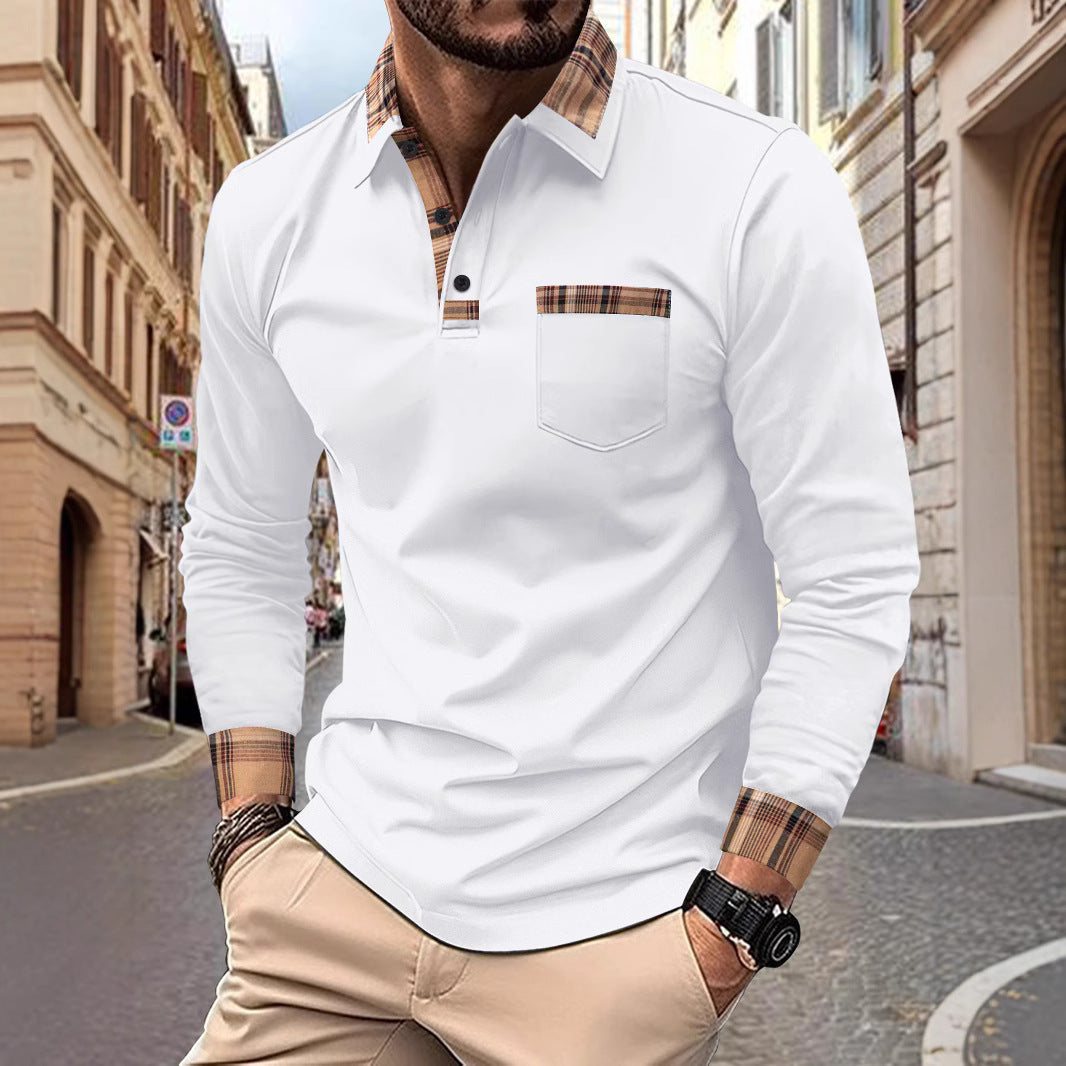 Men’s Casual Solid Color Sports Polo Shirt