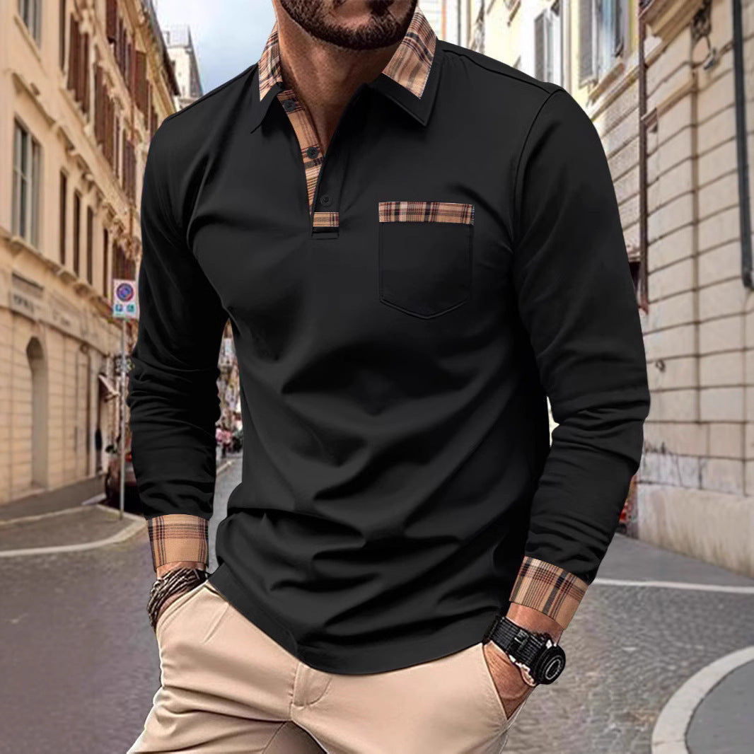 Men’s Casual Solid Color Sports Polo Shirt
