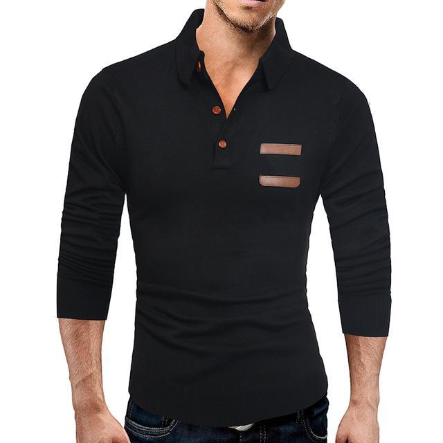 Men’s Casual Slim Knit Polo Shirt