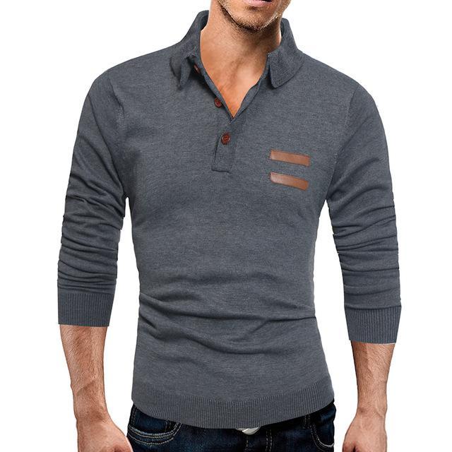 Men’s Casual Slim Knit Polo Shirt