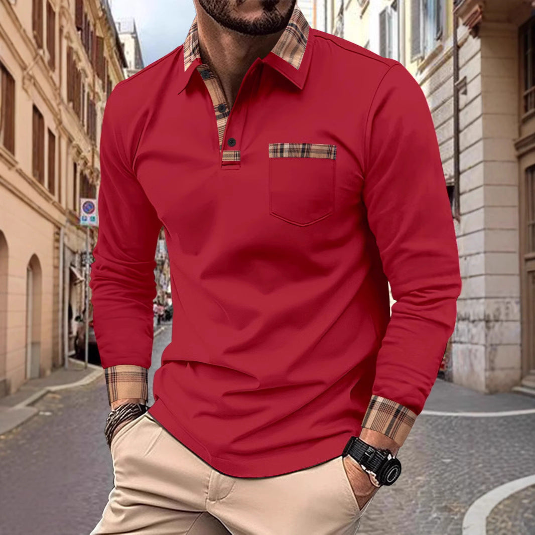 Men’s Casual Solid Color Sports Polo Shirt