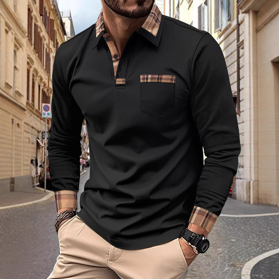 Men’s Casual Solid Color Sports Polo Shirt
