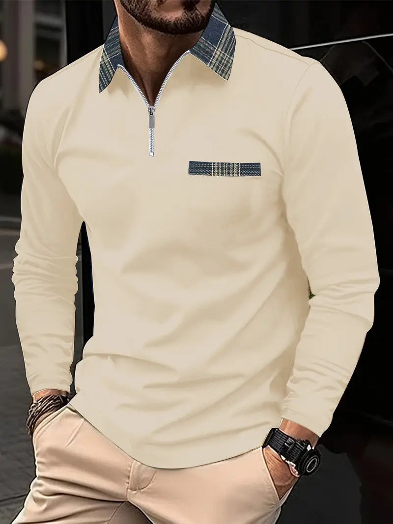 Men’s Casual Solid Color Sports Polo Shirt